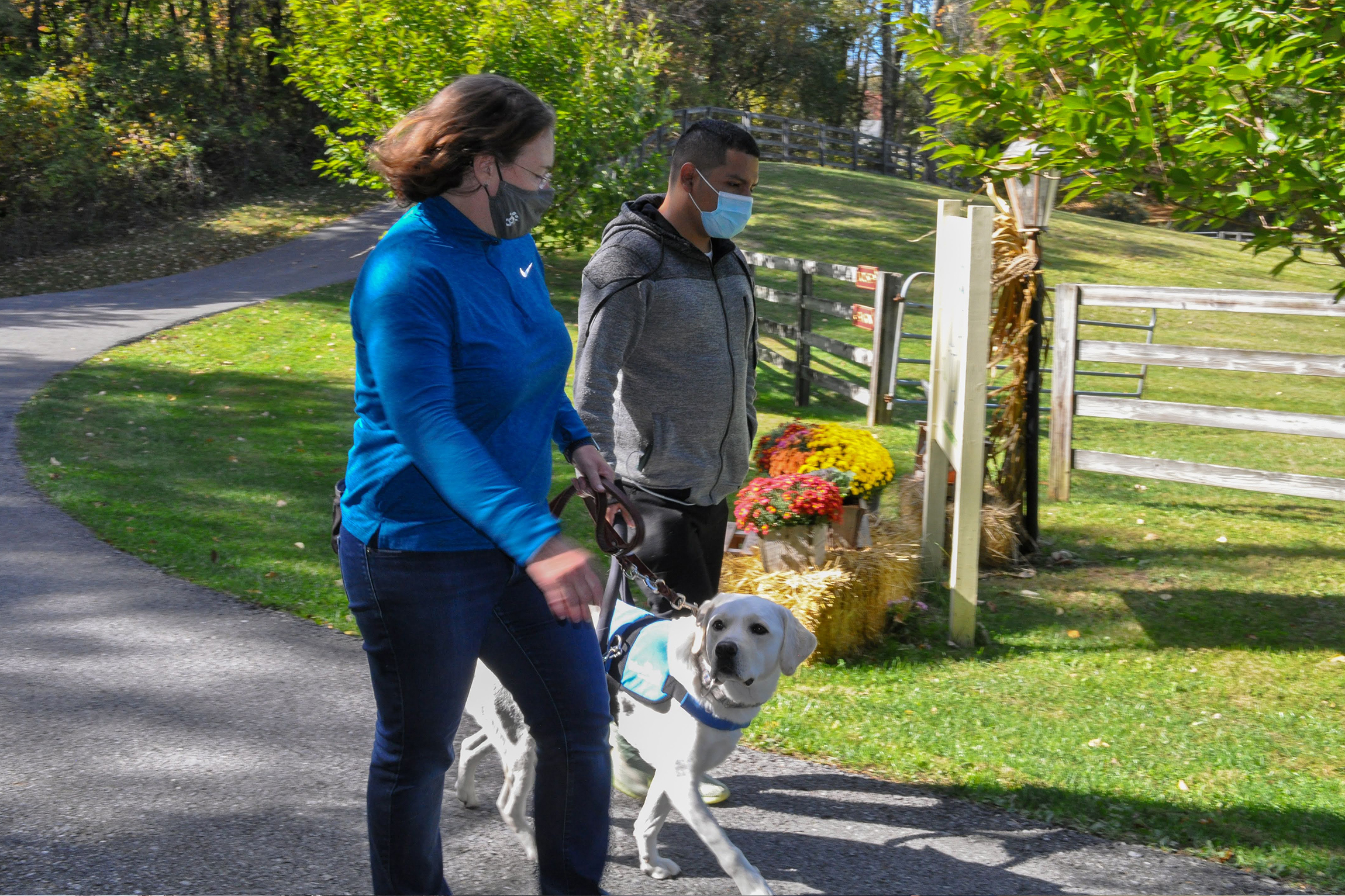 Dog walking teaches the life skills of responsibility and caring for a pet.