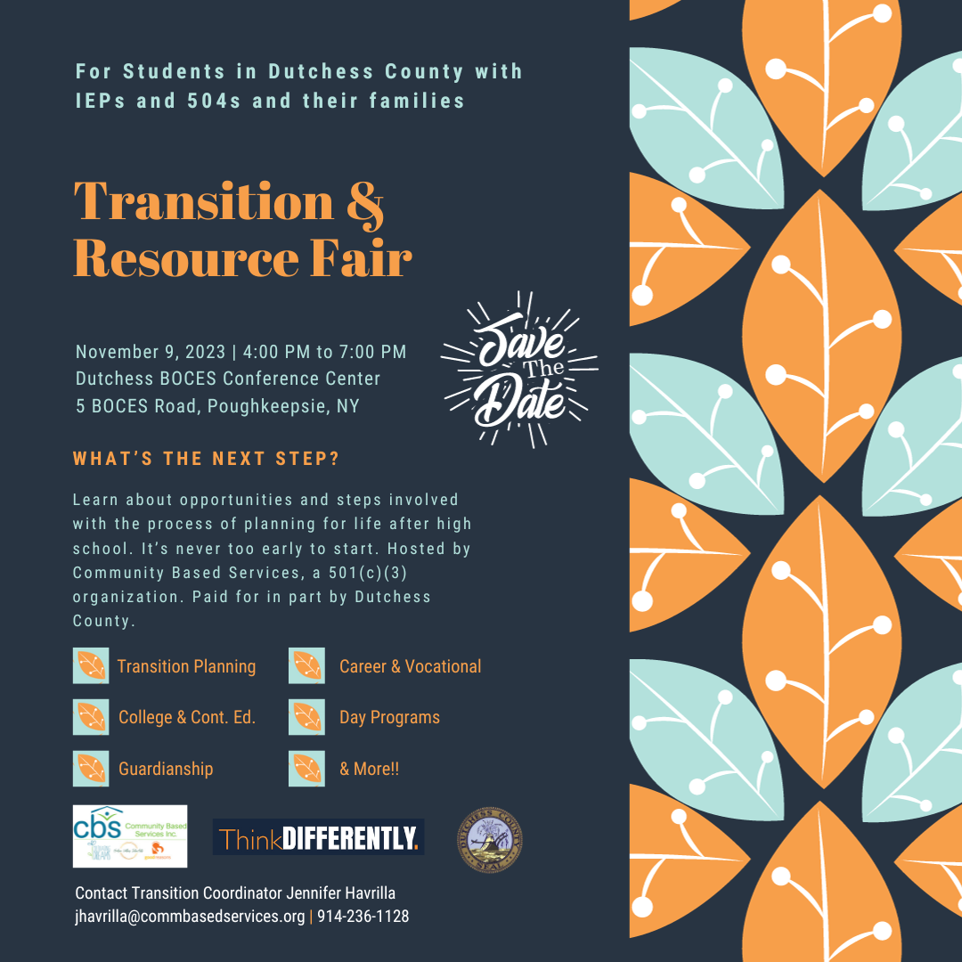 Transition and Resource Fair flier.